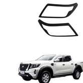 Head Light Lamp Cover Trim Surroundings Black for Nissan Navara NP300 D23 MY 2020-2021